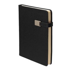 Ежедневник недатированный Linnie, А5, черный, кремовый блок Ежедневник недатированный Linnie, А5, черный, кремовый блок