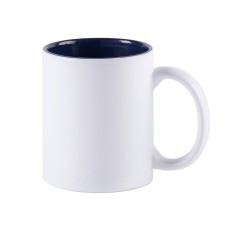 Кружка KULMER, белый с синим, 350мл, 9,6х8,2см, тонкая керамика Кружка KULMER, белый с синим, 350мл, 9,6х8,2см, тонкая керамика