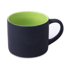 Кружка YASNA с покрытием SOFT-TOUCH, черный с зеленым, 310 мл, фарфор Кружка YASNA с покрытием SOFT-TOUCH, черный с зеленым, 310 мл, фарфор