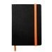 Ежедневник недатированный Ray, А5, черный/оранжевый, кремовый блок, без обреза Ежедневник недатированный Ray, А5, черный/оранжевый, кремовый блок, без обреза