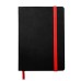 Ежедневник недатированный Ray, А5, черный/красный, кремовый блок, без обреза Ежедневник недатированный Ray, А5, черный/красный, кремовый блок, без обреза