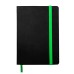 Ежедневник недатированный Ray, А5, черный/лаймовый, кремовый блок, без обреза Ежедневник недатированный Ray, А5, черный/лаймовый, кремовый блок, без обреза