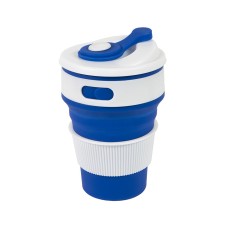 Стакан складной BUTTON, 350 мл, силикон, синий Стакан складной BUTTON, 350 мл, силикон, синий