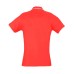 Поло "Practice Women" красный с белым_M, 100% х/б, 270г/м2