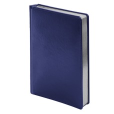 Ежедневник недатированный Joy, А5, синий, белый блок, серебряный обрез Ежедневник недатированный Joy, А5, синий, белый блок, серебряный обрез