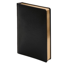 Ежедневник недатированный Joy, А5, черный, белый блок, золотой обрез Ежедневник недатированный Joy, А5, черный, белый блок, золотой обрез