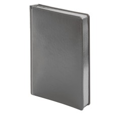 Ежедневник недатированный Joy, А5, темно-серый, белый блок, серебряный обрез Ежедневник недатированный Joy, А5, темно-серый, белый блок, серебряный обрез