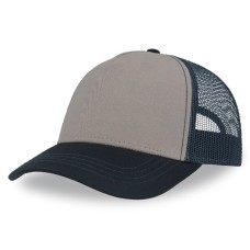 Бейсболка "RAPPER CANVAS-S", 5 клиньев, серый/тёмно-синий, пласт.заст., 100% полиэстер, 270 г/м2 Бейсболка "RAPPER CANVAS-S", 5 клиньев, серый/тёмно-синий, пласт.заст., 100% полиэстер, 270 г/м2