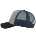 Бейсболка "RAPPER CANVAS-S", 5 клиньев, серый/тёмно-синий, пласт.заст., 100% полиэстер, 270 г/м2