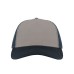 Бейсболка "RAPPER CANVAS-S", 5 клиньев, серый/тёмно-синий, пласт.заст., 100% полиэстер, 270 г/м2