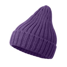 Шапка бини вязаная НАСВЯЗИ©, фиолетовый, 30% шерсть,70% акрил Шапка бини вязаная НАСВЯЗИ©, фиолетовый, 30% шерсть,70% акрил