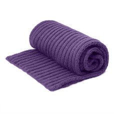 Шарф вязаный НАСВЯЗИ©, фиолетовый, 30% шерсть,70% акрил Шарф вязаный НАСВЯЗИ©, фиолетовый, 30% шерсть,70% акрил