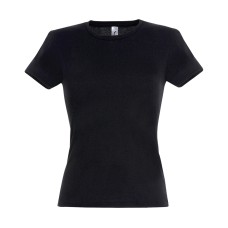 Футболка "Miss", черный_2XL, 100% х/б, 150 г/м2 Футболка "Miss", черный_2XL, 100% х/б, 150 г/м2