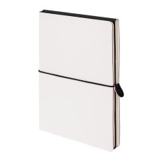 Бизнес-блокнот "Combi", 130*210 мм, бело-черный, кремовый форзац, гибкая обложка, в клетку/нелин Бизнес-блокнот "Combi", 130*210 мм, бело-черный, кремовый форзац, гибкая обложка, в клетку/нелин