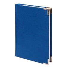 Ежедневник недатированный Kennedy, А5, синий, белый блок, серебряный срез Ежедневник недатированный Kennedy, А5, синий, белый блок, серебряный срез