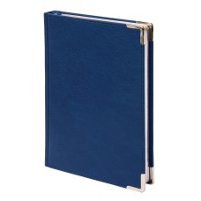 Ежедневник недатированный Kennedy, А5, темно-синий, белый блок, серебряный срез Ежедневник недатированный Kennedy, А5, темно-синий, белый блок, серебряный срез