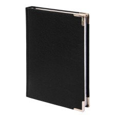 Ежедневник недатированный Kennedy, А5, черный, белый блок, серебряный срез Ежедневник недатированный Kennedy, А5, черный, белый блок, серебряный срез