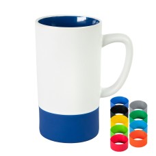 Кружка FUN2, белый с синим, 470 мл, керамика Кружка FUN2, белый с синим, 470 мл, керамика
