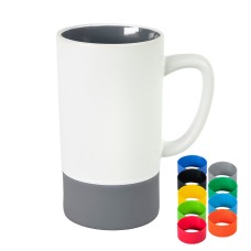 Кружка FUN2, белый с серым, 470 мл, керамика Кружка FUN2, белый с серым, 470 мл, керамика