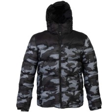 Куртка мужская "SIBERIA", камуфляж серый, чёрный, 2XL, 100% нейлон 40г/м2, наполнитель: 100% полиэст Куртка мужская "SIBERIA", камуфляж серый, чёрный, 2XL, 100% нейлон 40г/м2, наполнитель: 100% полиэст