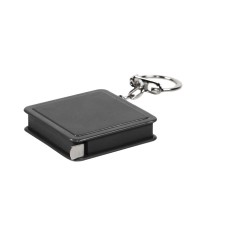 Брелок-рулетка (1 м), черный, 4х4х1 см, пластик