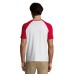 Футболка "Funky", белый с красным_S, 100% х/б, 150 г/м2