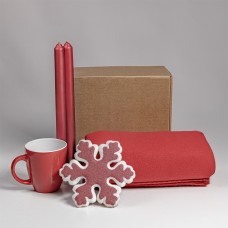 Набор подарочный MOOD: плед, кружка, игрушка, свечи, красный Набор подарочный MOOD: плед, кружка, игрушка, свечи, красный