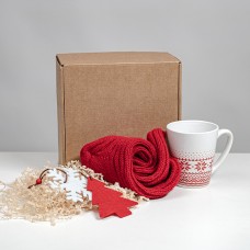 Набор подарочный CHARM: кружка, носки, две игрушки, красный/белый