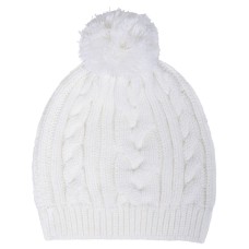 Шапка "Irish" с помпоном, белый, 100% акрил Шапка "Irish" с помпоном, белый, 100% акрил