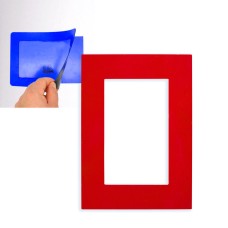 Фоторамка магнитная, красная, 11,5х16,5х0,1см для фото 9х13см, пластик Фоторамка магнитная, красная, 11,5х16,5х0,1см для фото 9х13см, пластик