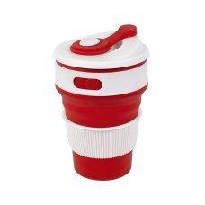 Стакан складной BUTTON, 350 мл, силикон, красный Стакан складной BUTTON, 350 мл, силикон, красный