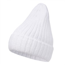 Шапка бини вязаная НАСВЯЗИ©, белый, 30% шерсть,70% акрил Шапка бини вязаная НАСВЯЗИ©, белый, 30% шерсть,70% акрил