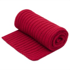 Шарф вязаный НАСВЯЗИ©, красный, 30% шерсть,70% акрил Шарф вязаный НАСВЯЗИ©, красный, 30% шерсть,70% акрил