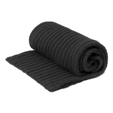 Шарф вязаный НАСВЯЗИ©, черный, 30% шерсть,70% акрил Шарф вязаный НАСВЯЗИ©, черный, 30% шерсть,70% акрил