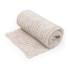 Шарф вязаный НАСВЯЗИ©, бежевый меланж, 30% шерсть,70% акрил Шарф вязаный НАСВЯЗИ©, бежевый меланж, 30% шерсть,70% акрил