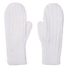 Варежки вязаные НАСВЯЗИ©, белый, 30% шерсть,70% акрил Варежки вязаные НАСВЯЗИ©, белый, 30% шерсть,70% акрил