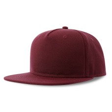 Бейсболка SNAP FIVE-S, 5 клиньев, пласт. застежка, т.-красн, 100% переработанный полиэстер, 300 г/м2 Бейсболка SNAP FIVE-S, 5 клиньев, пласт. застежка, т.-красн, 100% переработанный полиэстер, 300 г/м2