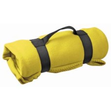 Плед "Soft", желтый, 135х150 см, флис 180 гр/м2, шелкография, вышивка