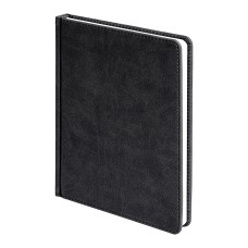 Ежедневник недатированный Bliss, А5, черный, белый блок, без обреза Ежедневник недатированный Bliss, А5, черный, белый блок, без обреза