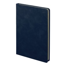 Ежедневник недатированный Muse, темно-синий, А5, с декоративной полосой синий ройал, блок в линейку Ежедневник недатированный Muse, темно-синий, А5, с декоративной полосой синий ройал, блок в линейку