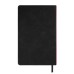 Ежедневник недатированный Muse, черный, формат А5, с декоративной красной полосой, блок в линейку Ежедневник недатированный Muse, черный, формат А5, с декоративной красной полосой, блок в линейку