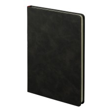 Ежедневник недатированный Muse, черный, формат А5, с оранжевой декоративной полосой, блок в линейку Ежедневник недатированный Muse, черный, формат А5, с оранжевой декоративной полосой, блок в линейку