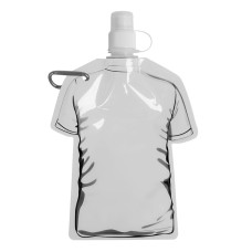 Емкость для воды мягкая "Футболка", пластиковая, с карабином, емкость 500 мл. Емкость для воды мягкая "Футболка", пластиковая, с карабином, емкость 500 мл.