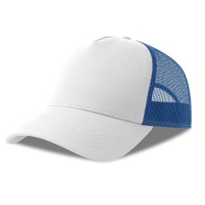 Бейсболка RAPPER COTTON-S, п. заст, 5 клин, белый/ярко-синий,100% хлопок/100% полиэстер, 280 г/м2 Бейсболка RAPPER COTTON-S, п. заст, 5 клин, белый/ярко-синий,100% хлопок/100% полиэстер, 280 г/м2