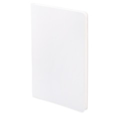 Бизнес-блокнот FUNKY SNOW, 130*210 мм, белый с синим форзацем, мягкая обложка, блок в точку