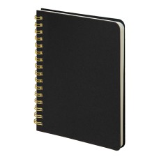 Блокнот на двойной пружине HELIX MINI, 105 х 150 мм, черный с желтым, блок в клетку Блокнот на двойной пружине HELIX MINI, 105 х 150 мм, черный с желтым, блок в клетку