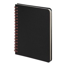 Блокнот на двойной пружине HELIX MINI, 105 х 150 мм, черный с красным, блок в клетку Блокнот на двойной пружине HELIX MINI, 105 х 150 мм, черный с красным, блок в клетку