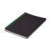 Блокнот на двойной пружине HELIX MINI, 105 х 150 мм, черный с зелёным, блок в клетку Блокнот на двойной пружине HELIX MINI, 105 х 150 мм, черный с зелёным, блок в клетку