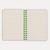 Блокнот на двойной пружине HELIX MINI, 105 х 150 мм, черный с зелёным, блок в клетку Блокнот на двойной пружине HELIX MINI, 105 х 150 мм, черный с зелёным, блок в клетку