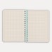 Блокнот на двойной пружине HELIX MINI, 105 х 150 мм, черный с голубым, блок в клетку Блокнот на двойной пружине HELIX MINI, 105 х 150 мм, черный с голубым, блок в клетку